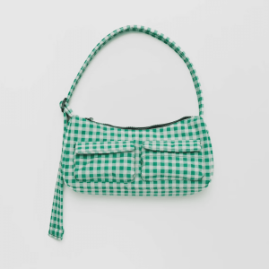 Green Gingham Shoulder Bag